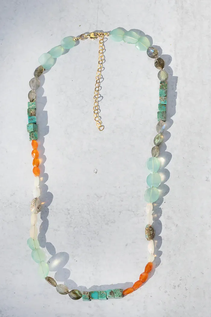 native gem collage necklace