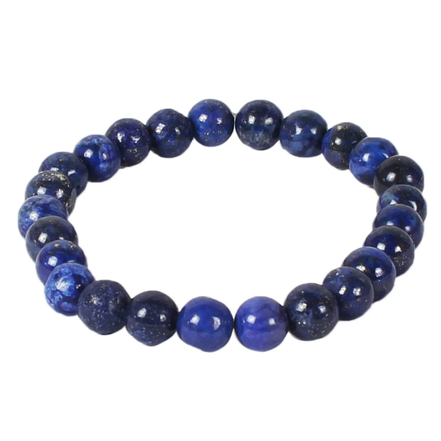 Natural Gemstone Lapis Lazuli Crystal 6mm Beads AAA Unisex Bracelet Energized