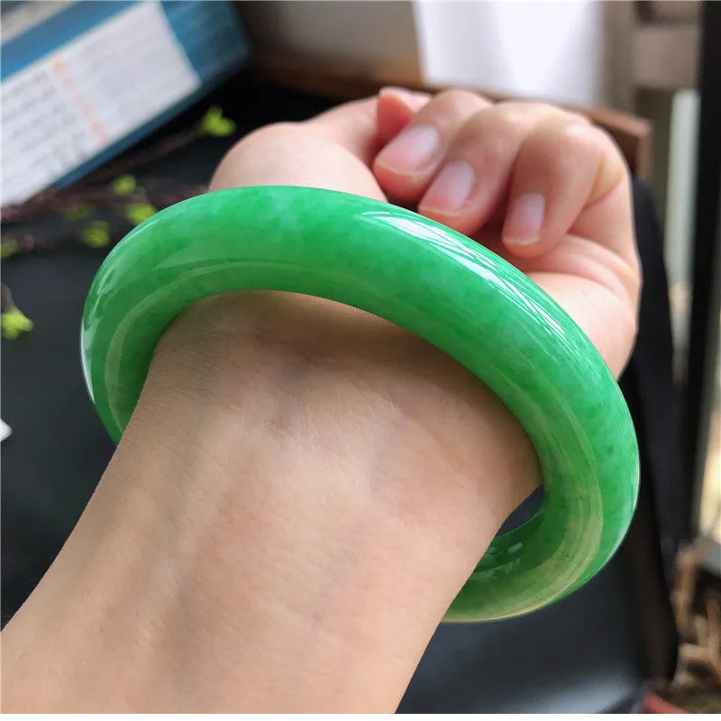 Natural Jade Bangle Jadeite Bangle Internal Diameter 57.5mm A1031505