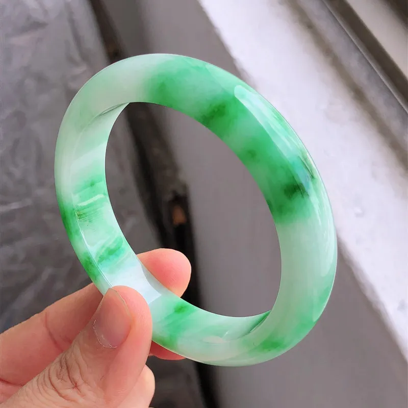 Natural Jade Bangle Jadeite Bangle Internal Diameter 58.3mm NBE063