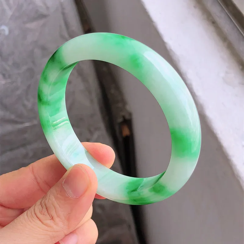 Natural Jade Bangle Jadeite Bangle Internal Diameter 58.3mm NBE063