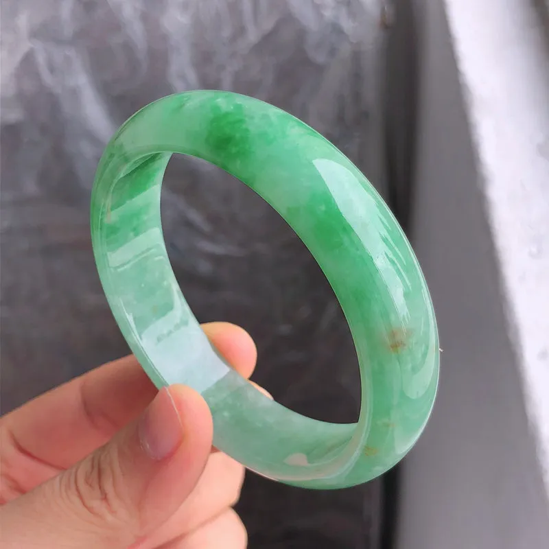 Natural Jade Bangle Jadeite Bangle Internal Diameter 59.3mm NBE084