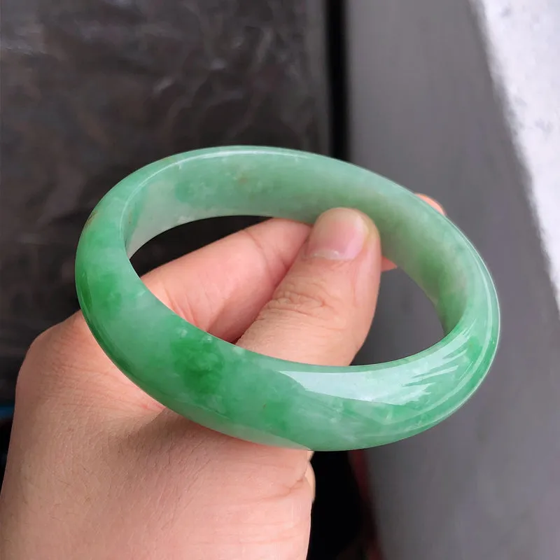 Natural Jade Bangle Jadeite Bangle Internal Diameter 59.3mm NBE084