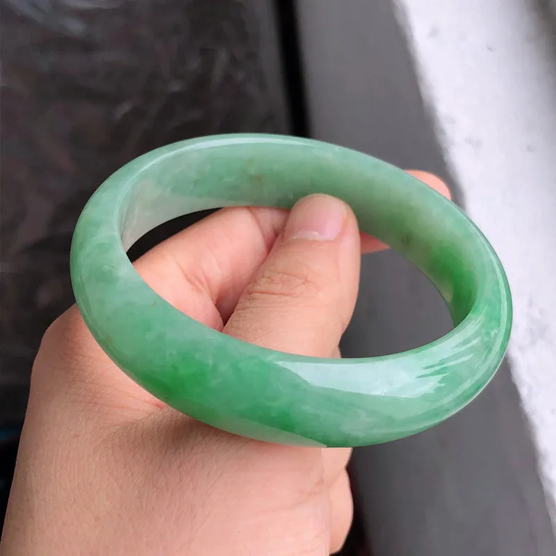 Natural Jade Bangle Jadeite Bangle Internal Diameter 59.3mm NBE084