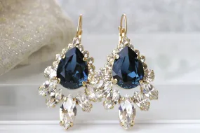 Navy Blue Bridal EARRINGS