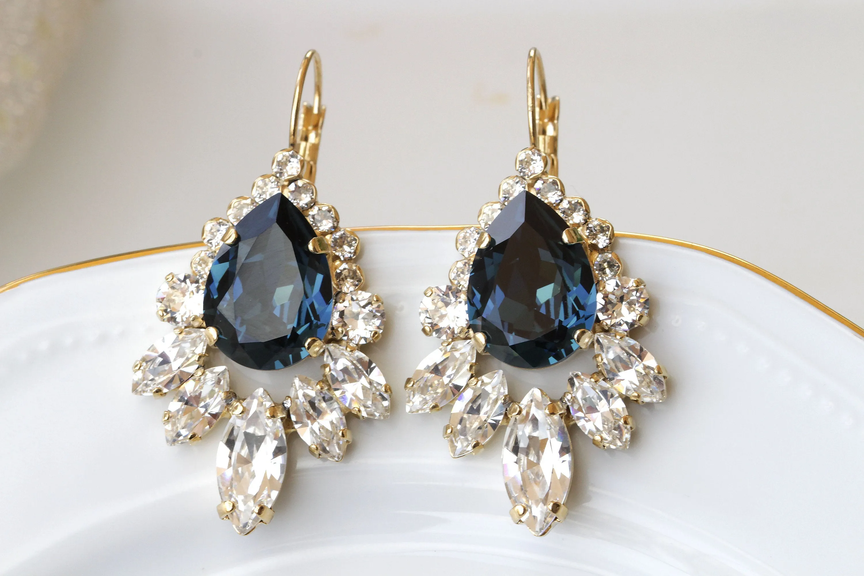 Navy Blue Bridal EARRINGS