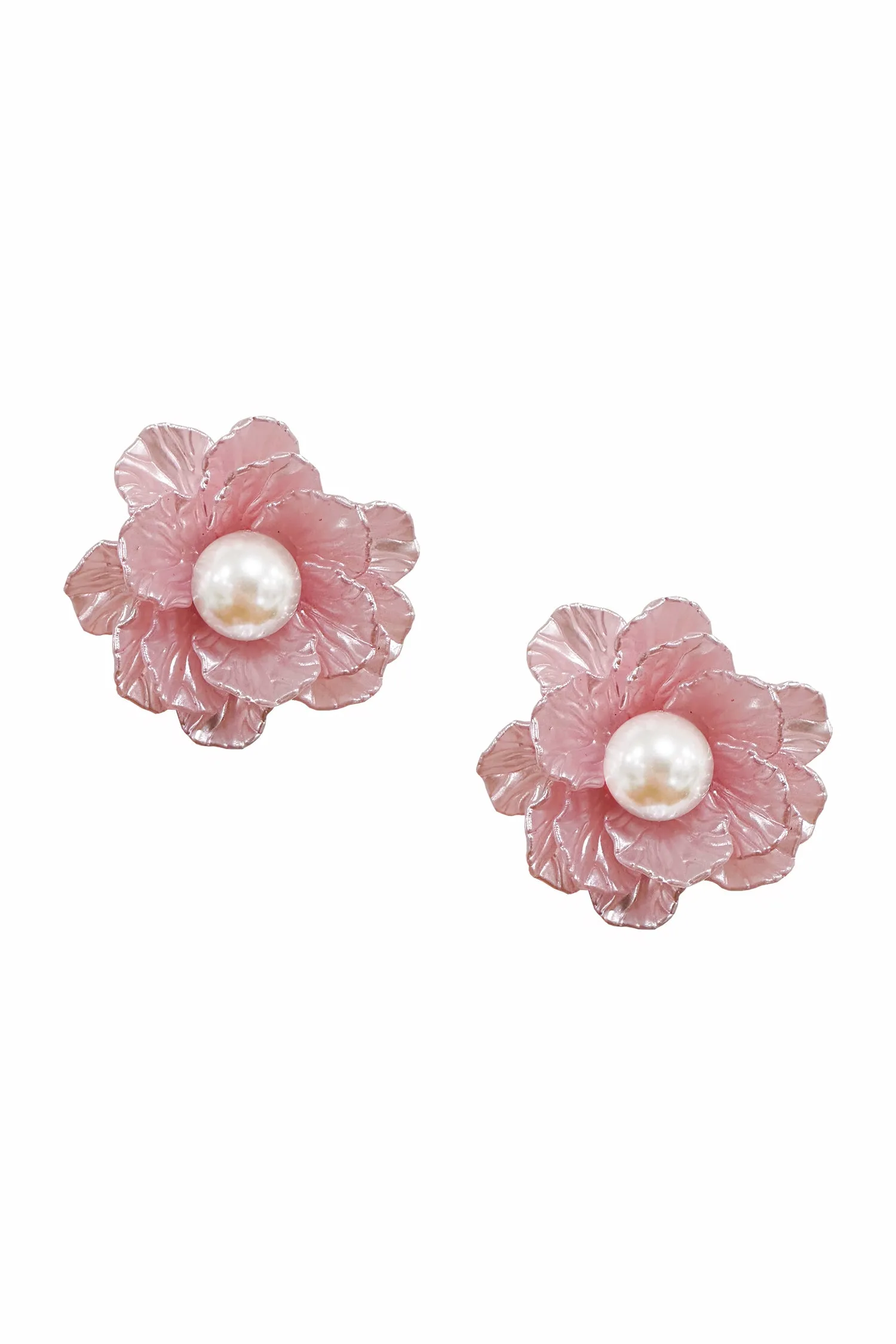 Nevali Pink Flower Earrings