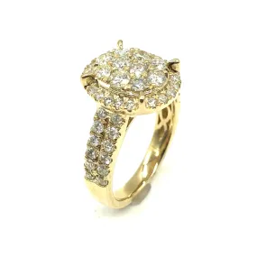 *New* 1.65 ctw Oval Diamond Cluster Ring