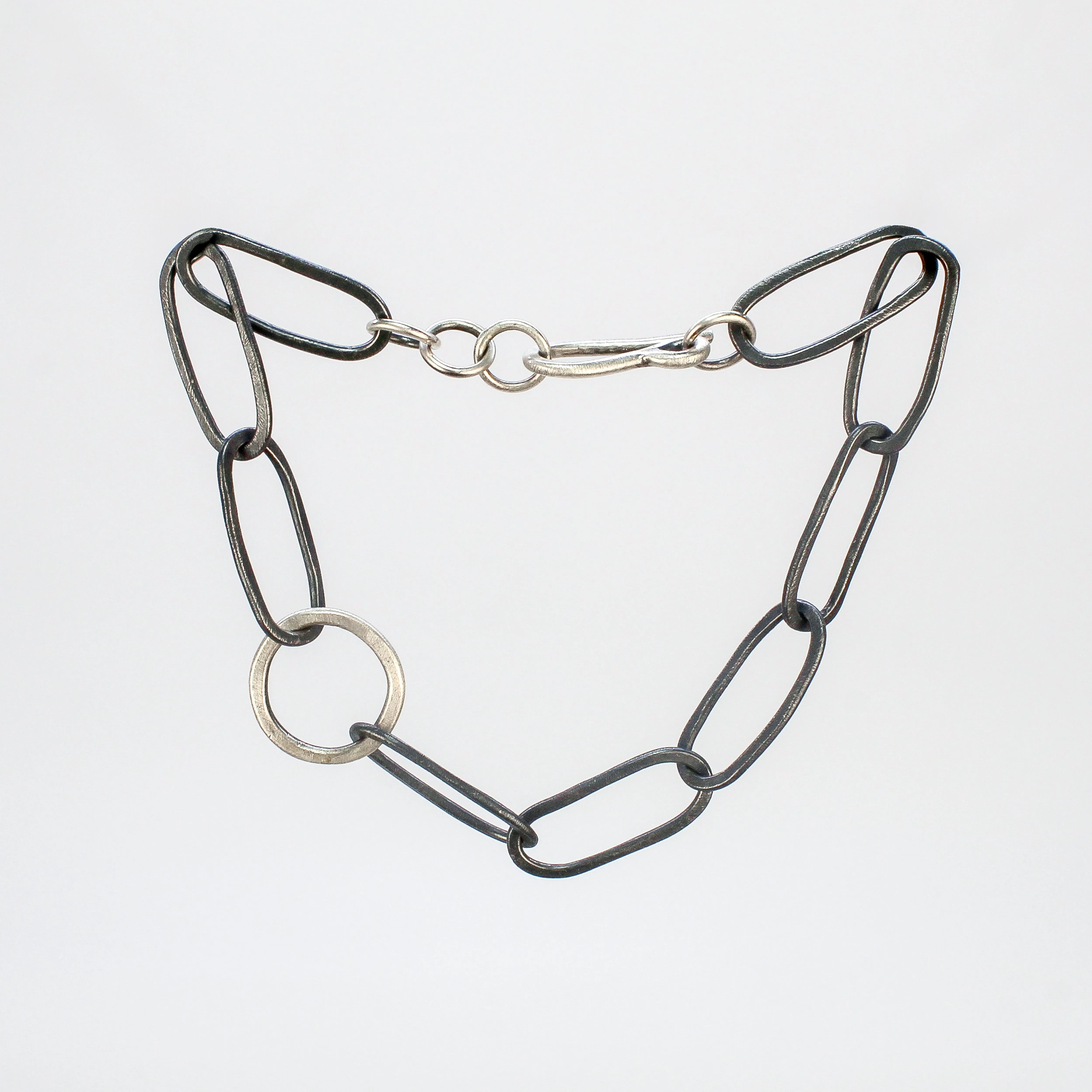 NEW! Cable Chain Link Bracelet in Oxidized Silver by Ashley Procopio