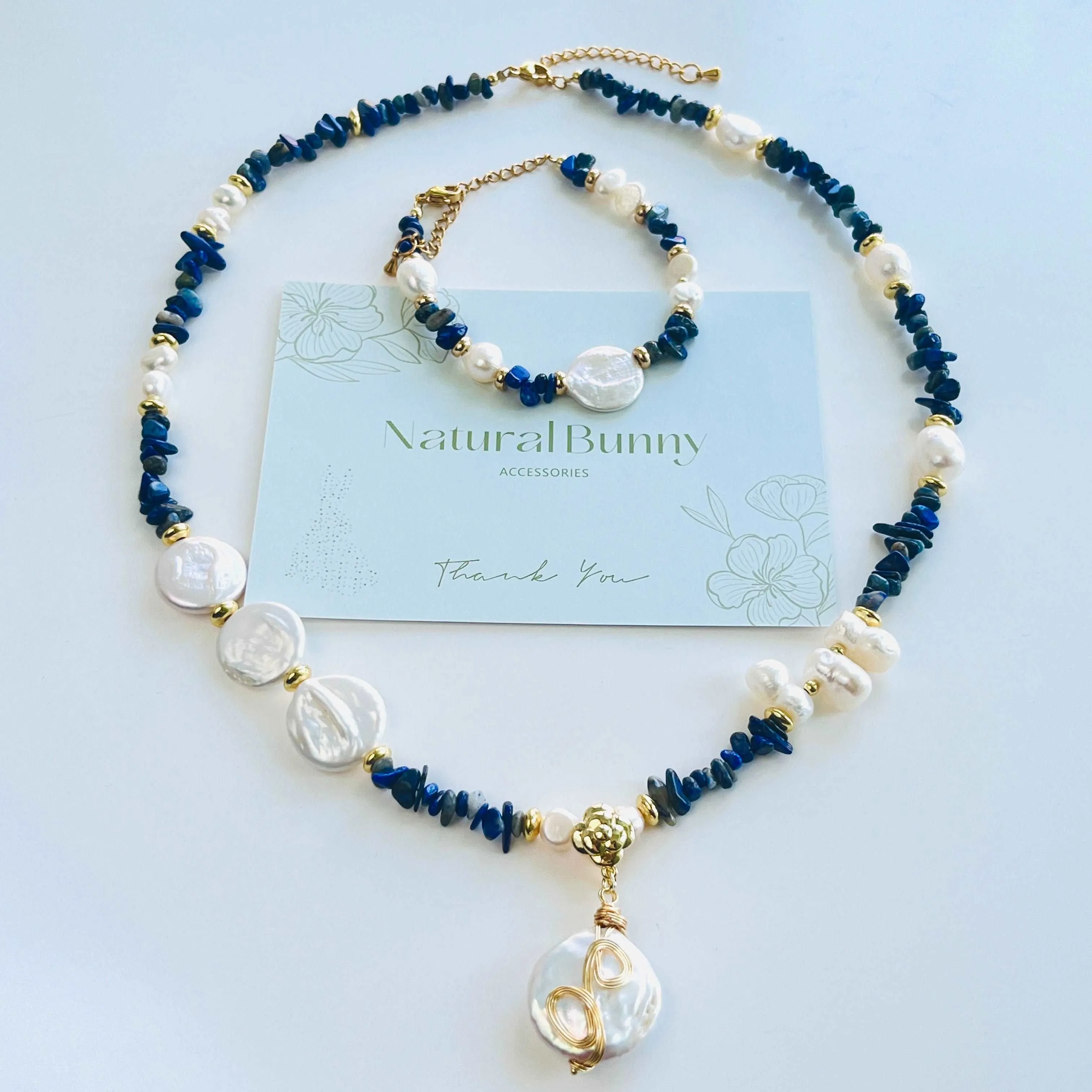 Ocean Blue Baroque Pearl Bracelet