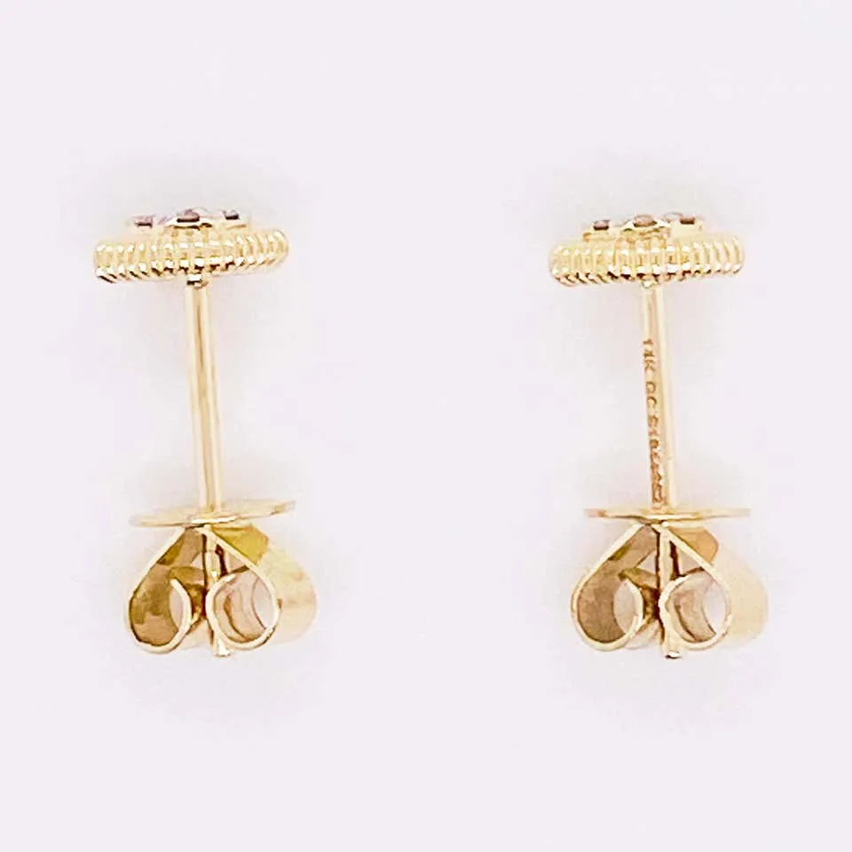 Octagonal Pavé Diamond Earrings