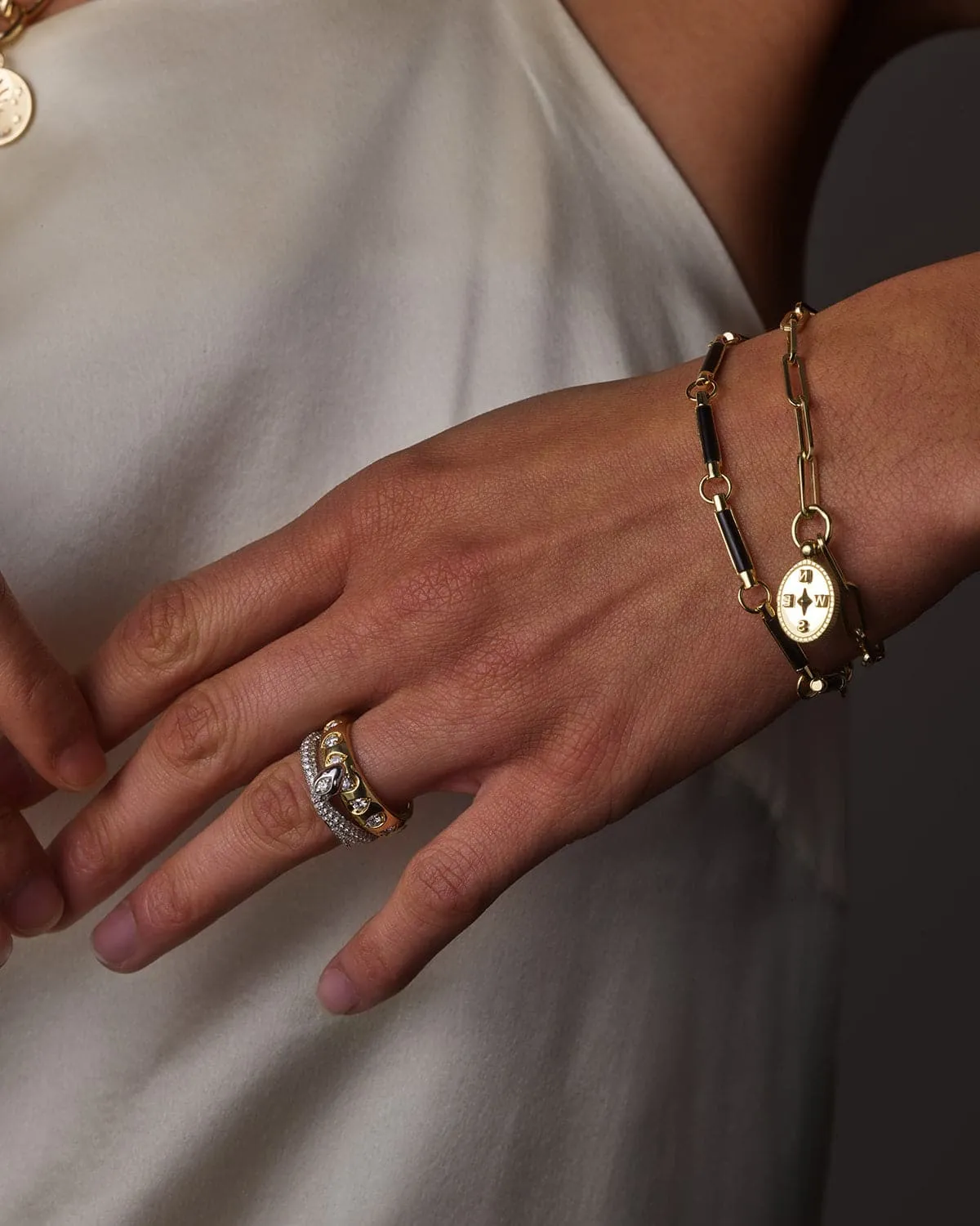 Onyx Stone Chain Bracelet