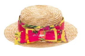 Patachou Girls Botanic FUCHSIA Straw Hat