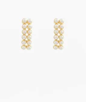 Pearl Beaded Bar Earring