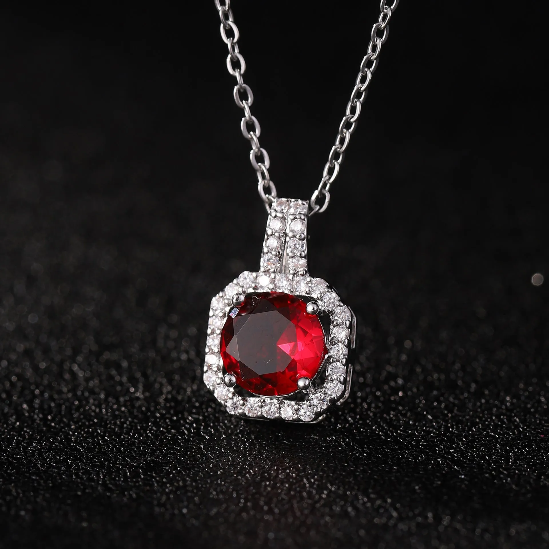 Perfume Bottle Pendant Necklace Women's Full Diamond