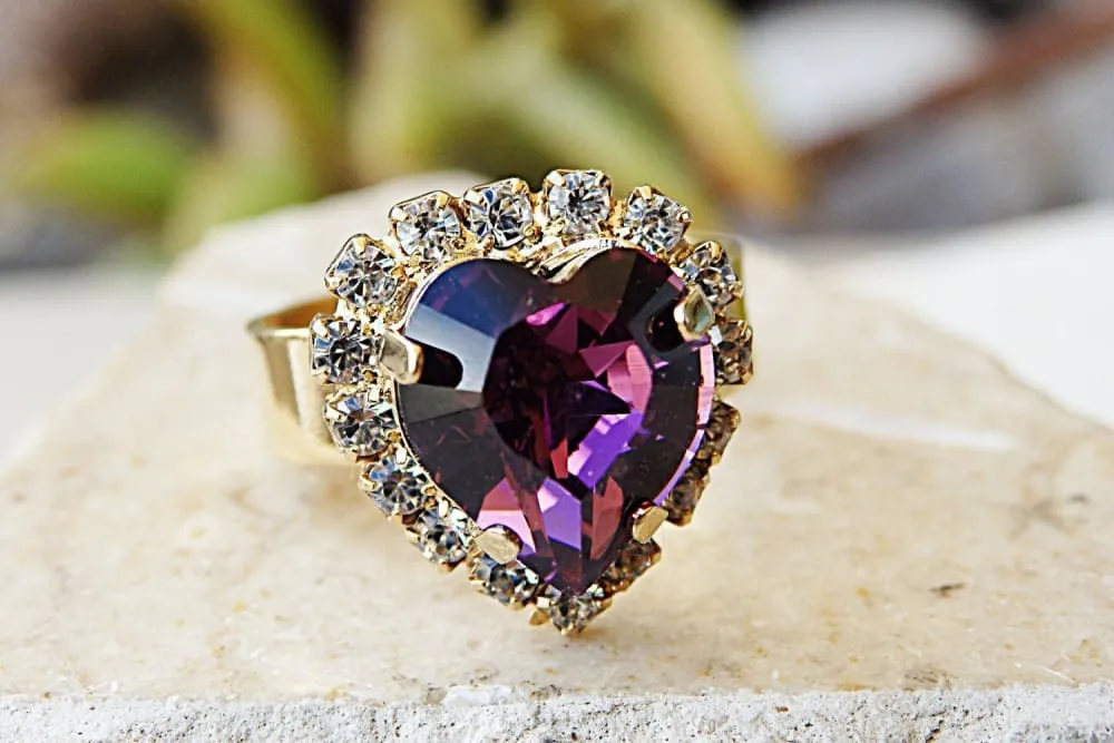 Purple Heart Ring