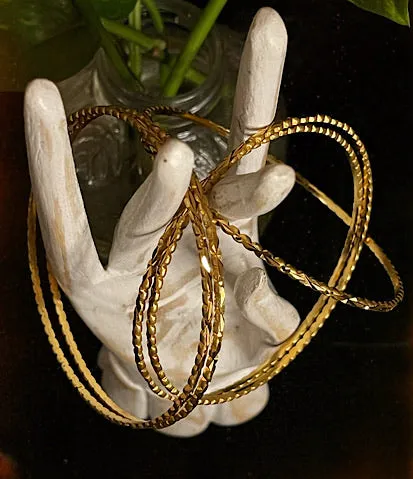 Queen Melanesia Gold Plated Bangles