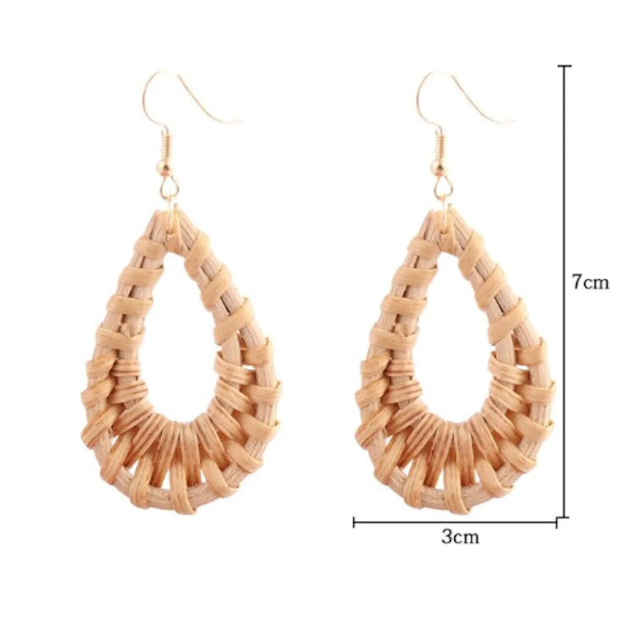 Rattan Waterdrop Earrings