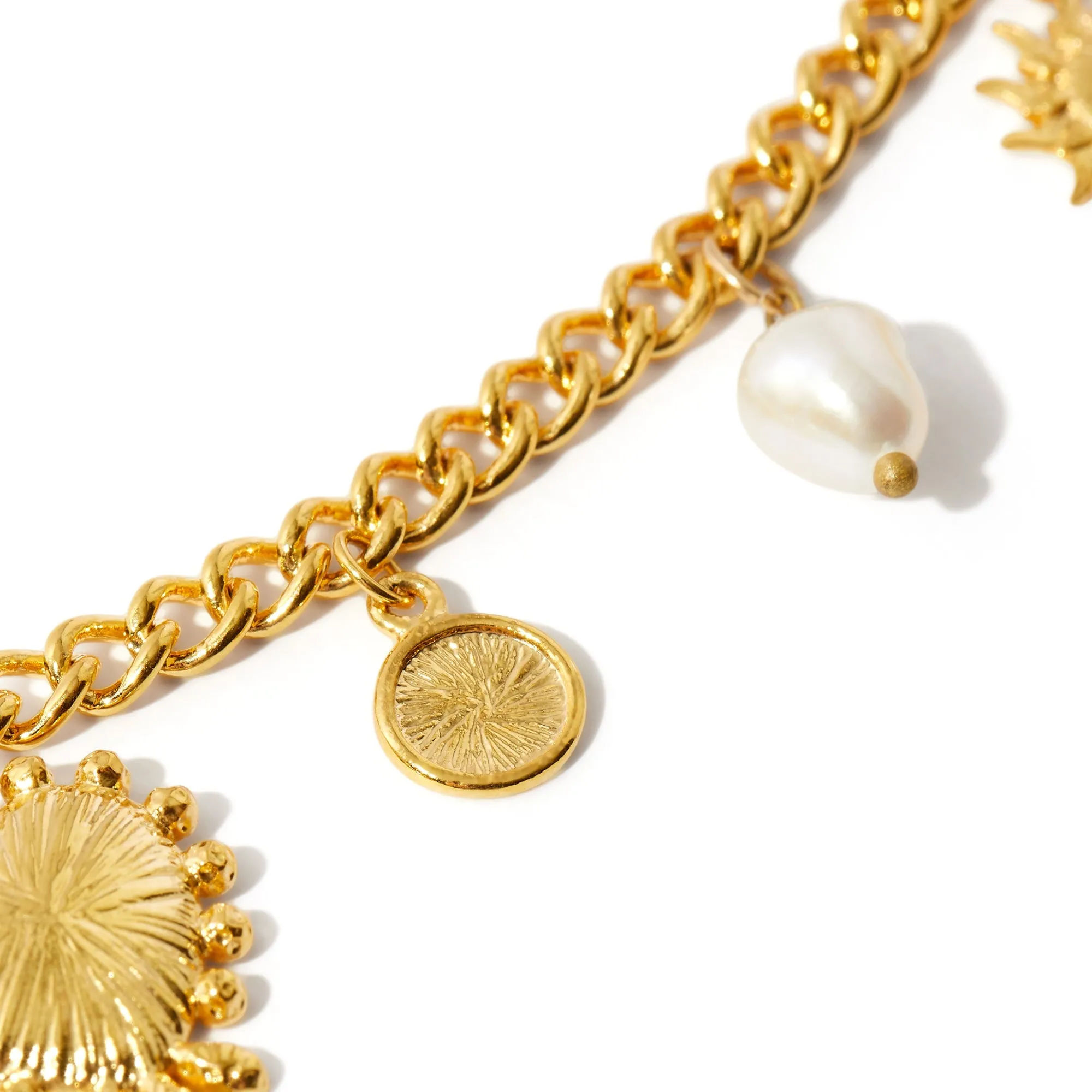 Real Gold Plated Z Grecian Charm Bracelet For Women By Accessorize London