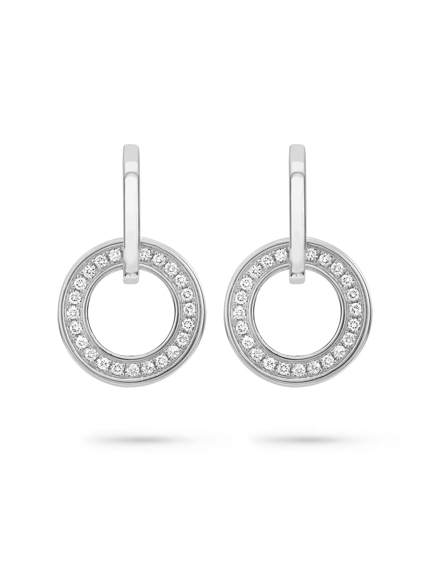 Roulette Classic White Gold Diamond Earrings