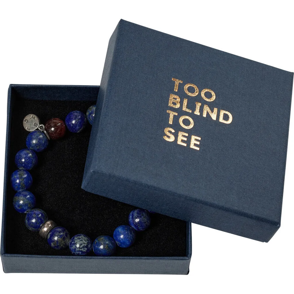 Round Gemstone Bracelet 10mm - DBL Dark Blue