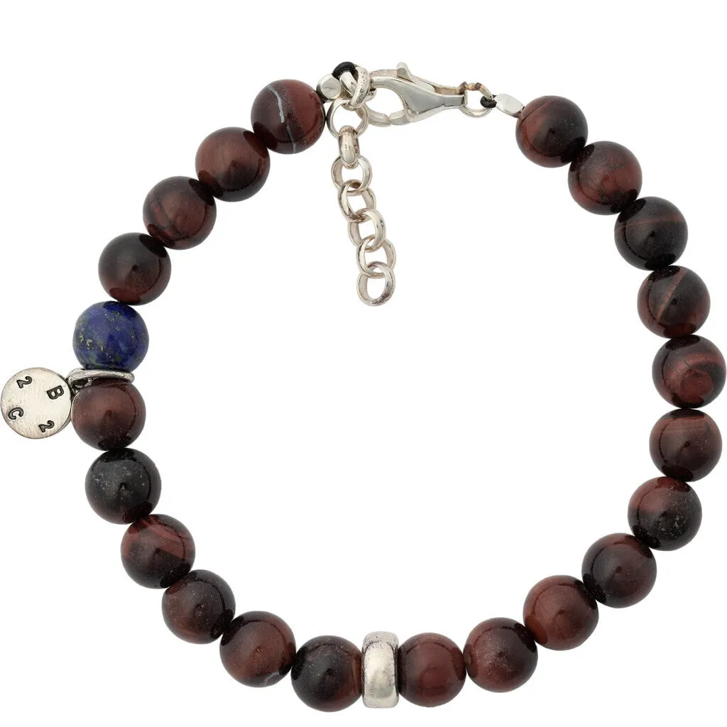 Round Gemstone Bracelet 8mm - BRW Brown