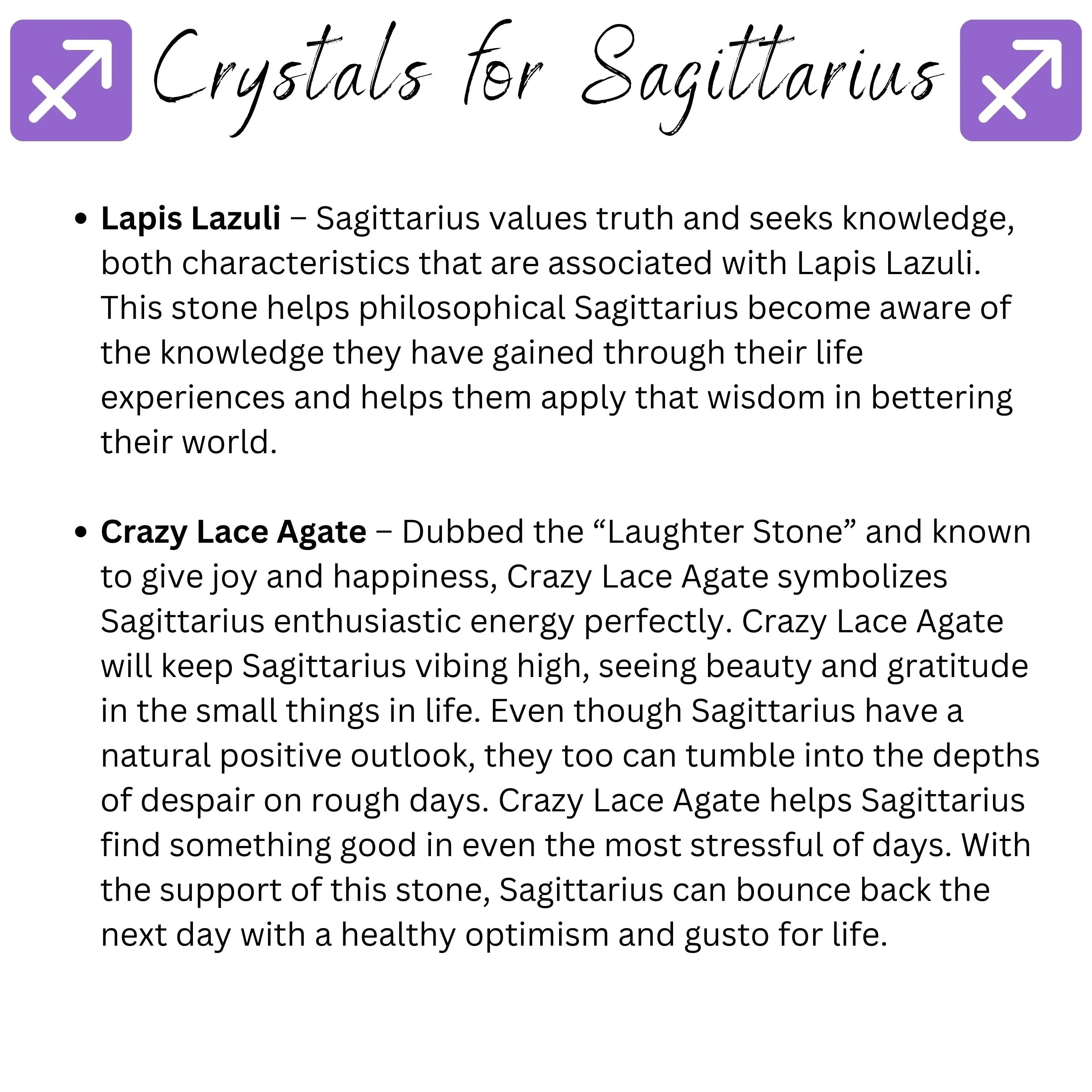 Sagittarius Zodiac Crystal Bracelet