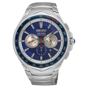 Seiko Coutura Men's Blue Dial 45.6mm Sillver Stainless Steel Band Chronograph Quartz Watch (SRWZ21)