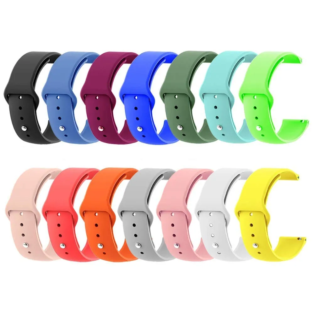 Silicone Button Style Watch Straps Compatible with Olympic 22mm Range