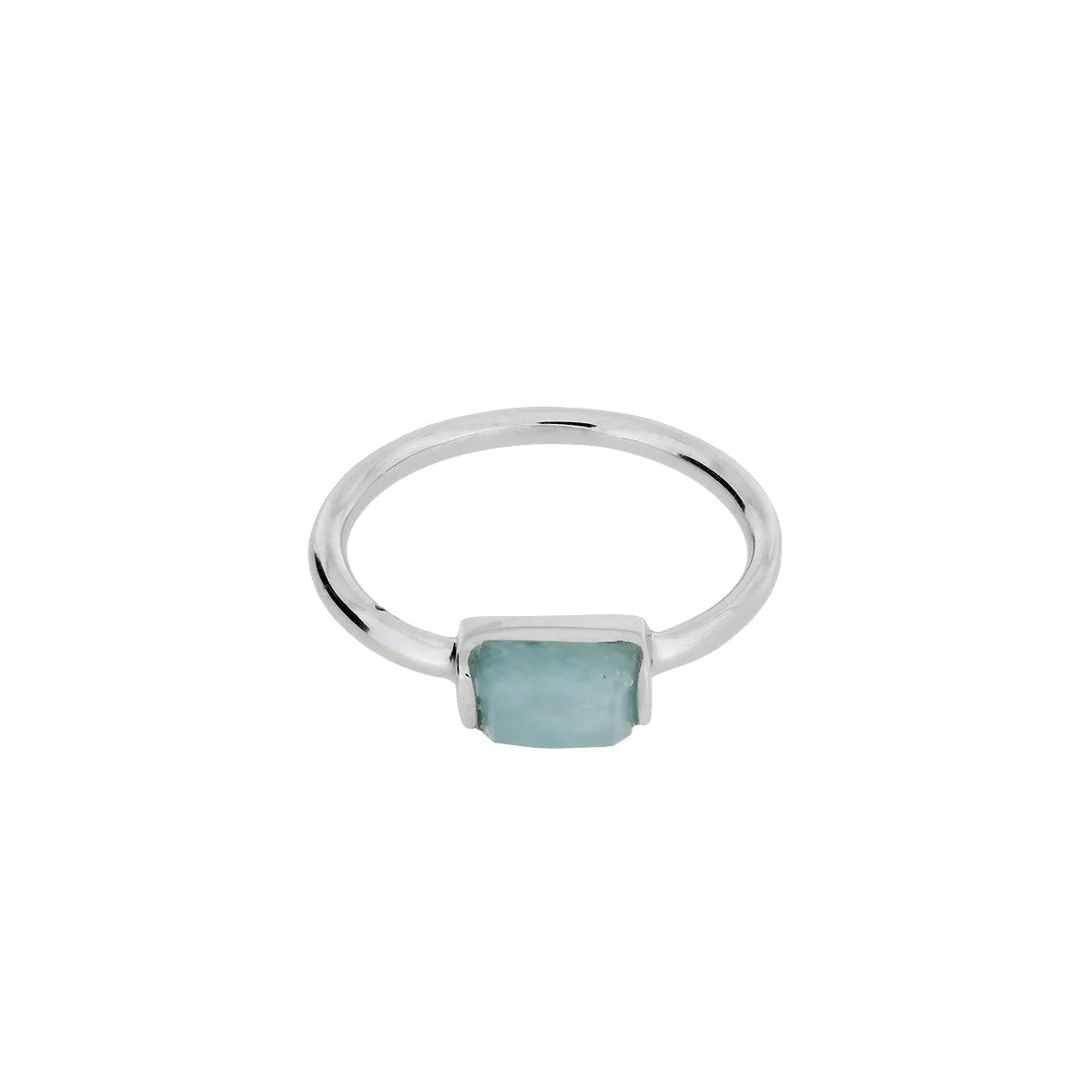 Silver Amazonite Mini Ring