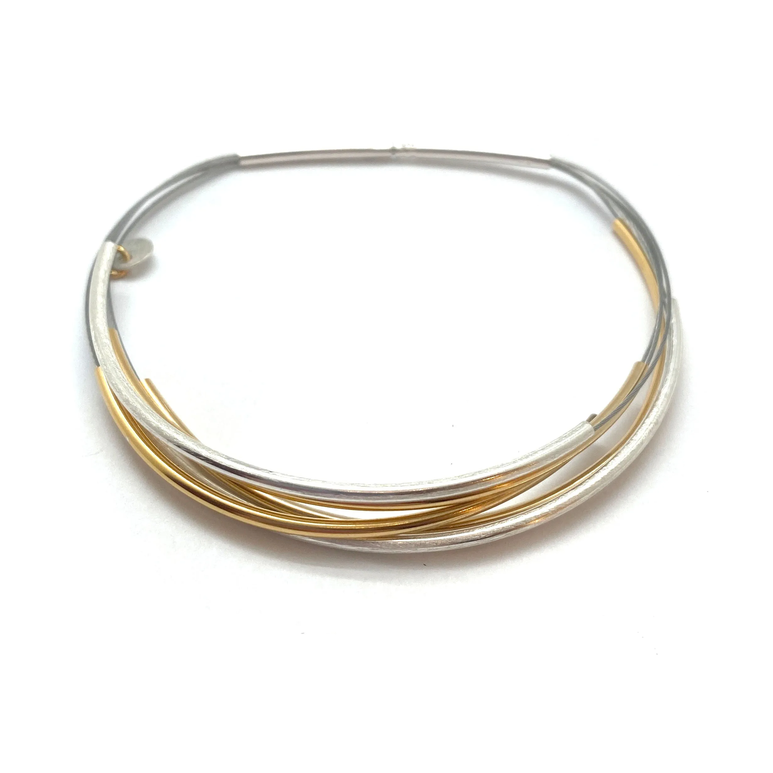 Silver and Gold Bar Bracelet