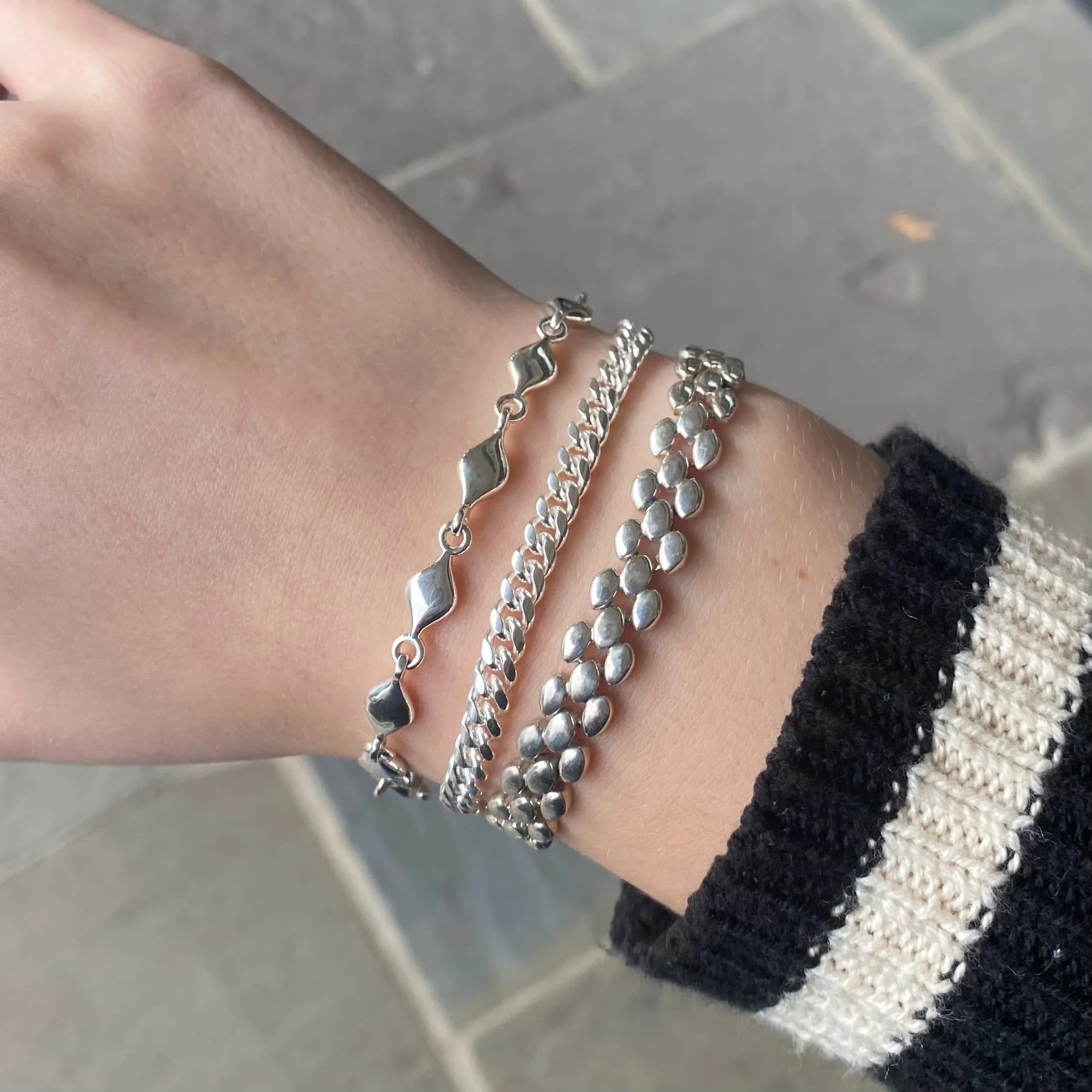 Silver Curb Chain Bracelet