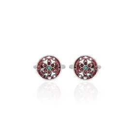 Silver Ultimate Red Floral Beauty Toe Rings