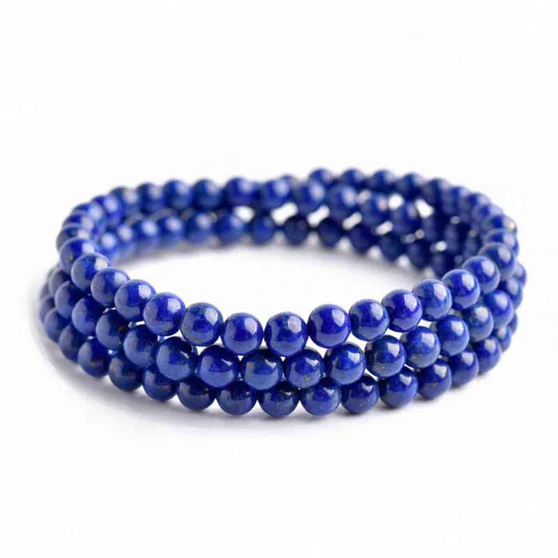 Single loop bracelet lapis lazuli bracelet