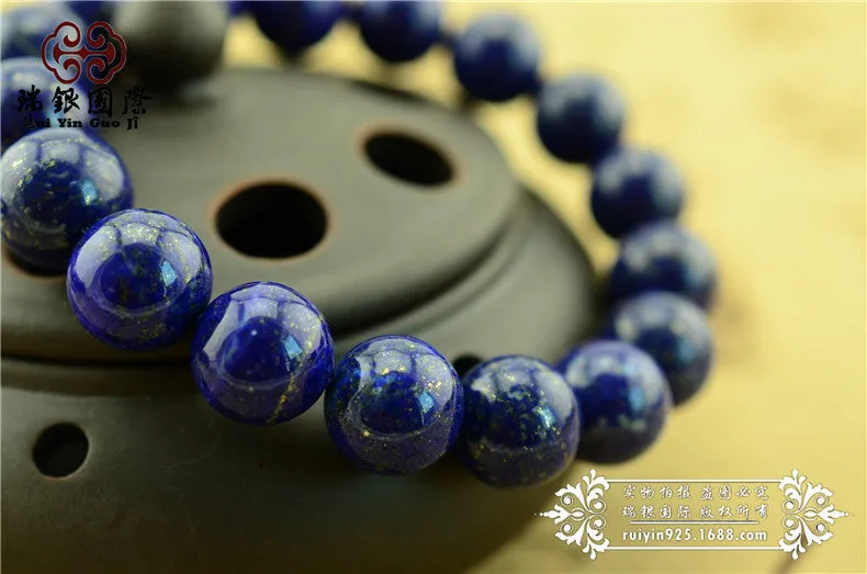 Single loop bracelet lapis lazuli bracelet