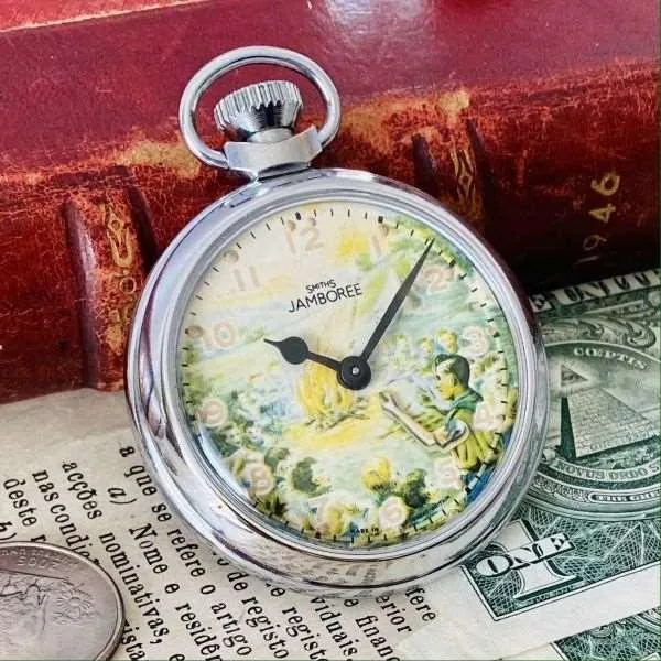 Smiths Pocket Watch 51mm Men's Women's Vintage Analog Manual Winding UK Rare