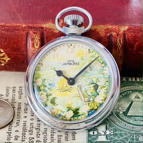 Smiths Pocket Watch 51mm Men's Women's Vintage Analog Manual Winding UK Rare