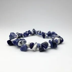 Sodalite Chip Beaded Bracelet