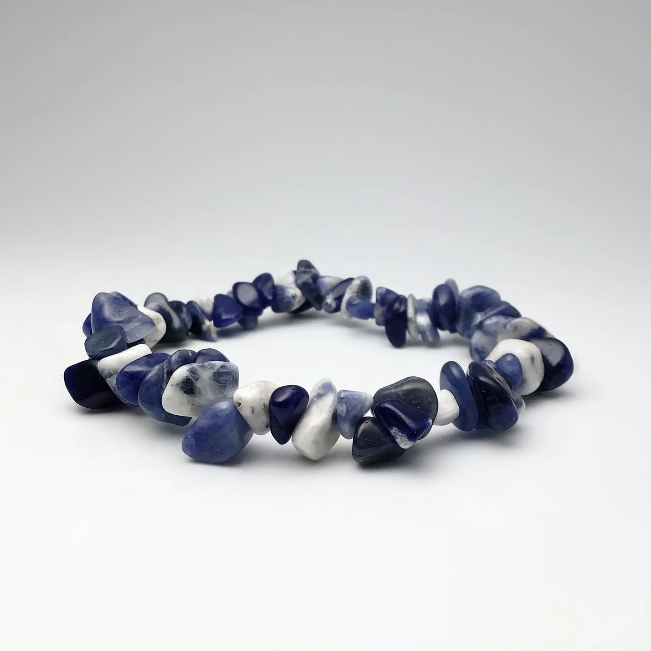 Sodalite Chip Beaded Bracelet