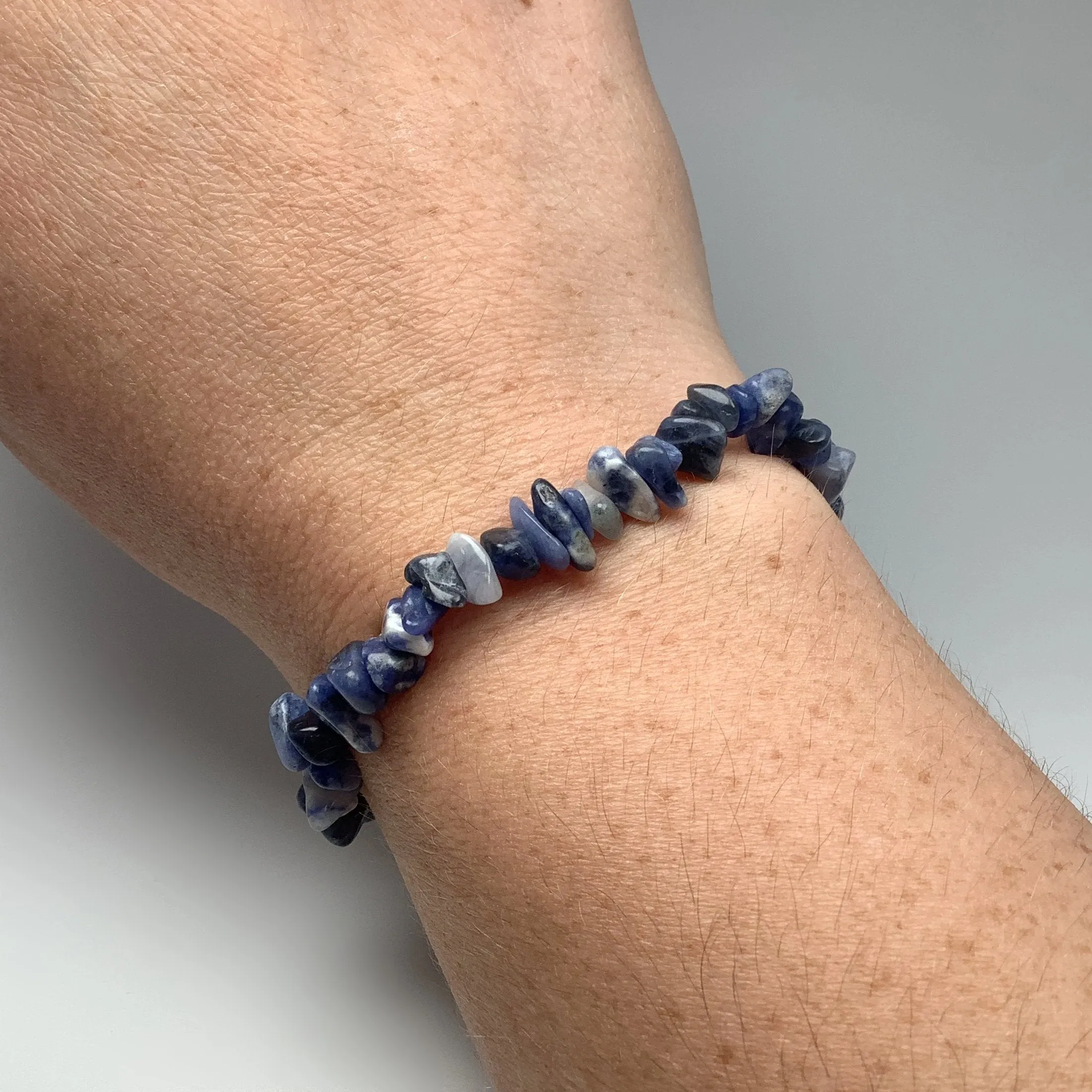 Sodalite Chip Beaded Bracelet