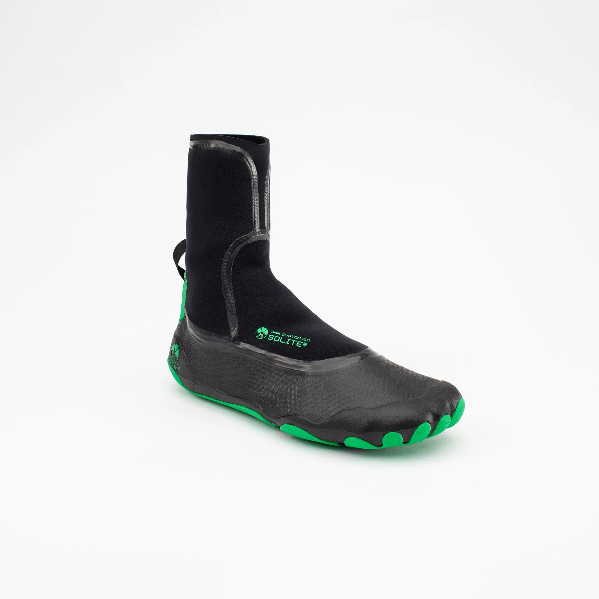 Solite Custom 2.0 3mm Booties-Green/Black