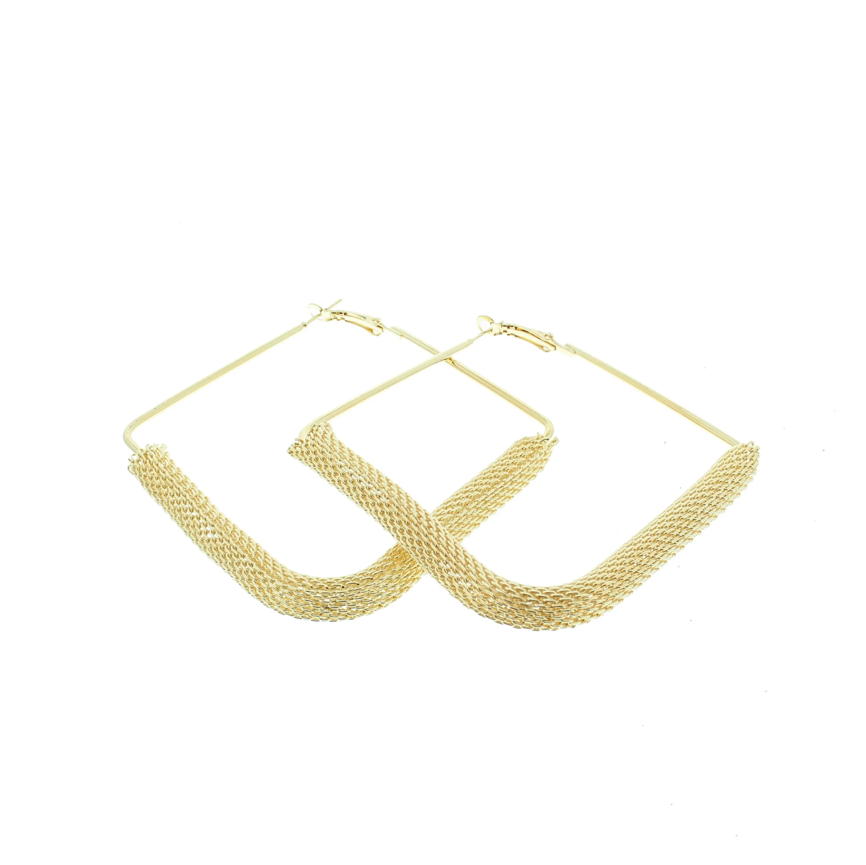 Square Shaped Patterned Earrings