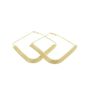 Square Shaped Patterned Earrings