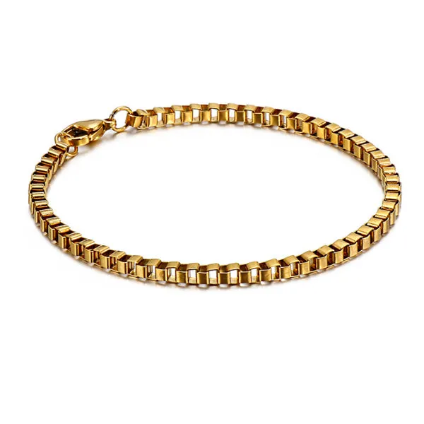 Stainless Steel 3mm Box Chain Bracelet (Circumference 20cm) 不銹鋼3毫米盒子手鍊 (鍊長 20cm) KJBR16256