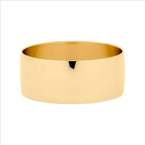 Stainless Steel Gold IP Plating 28mm Wide Bangle