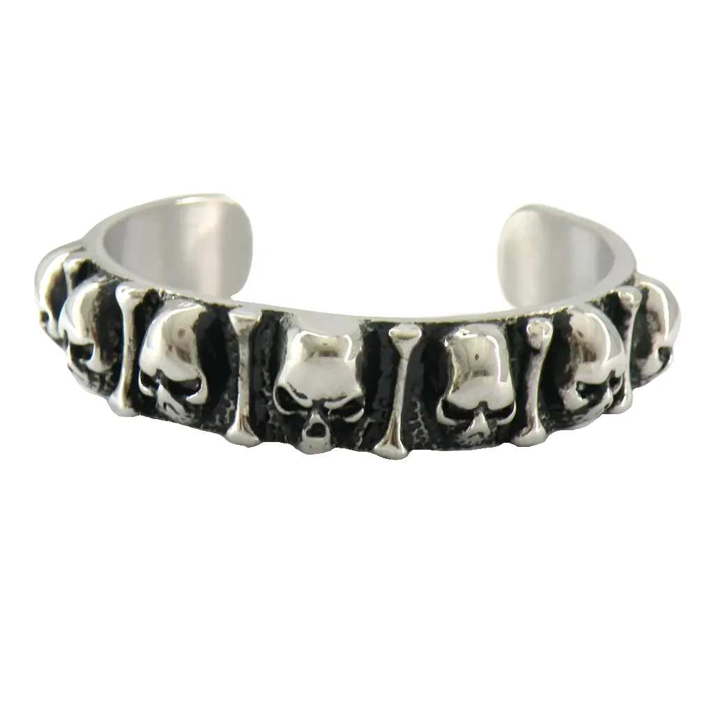 Stainless Steel Skull Bangle