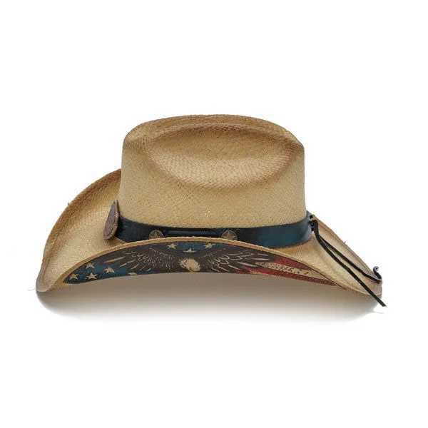 Stampede Hats - Flying Eagle Brim USA Flag Cowboy Hat