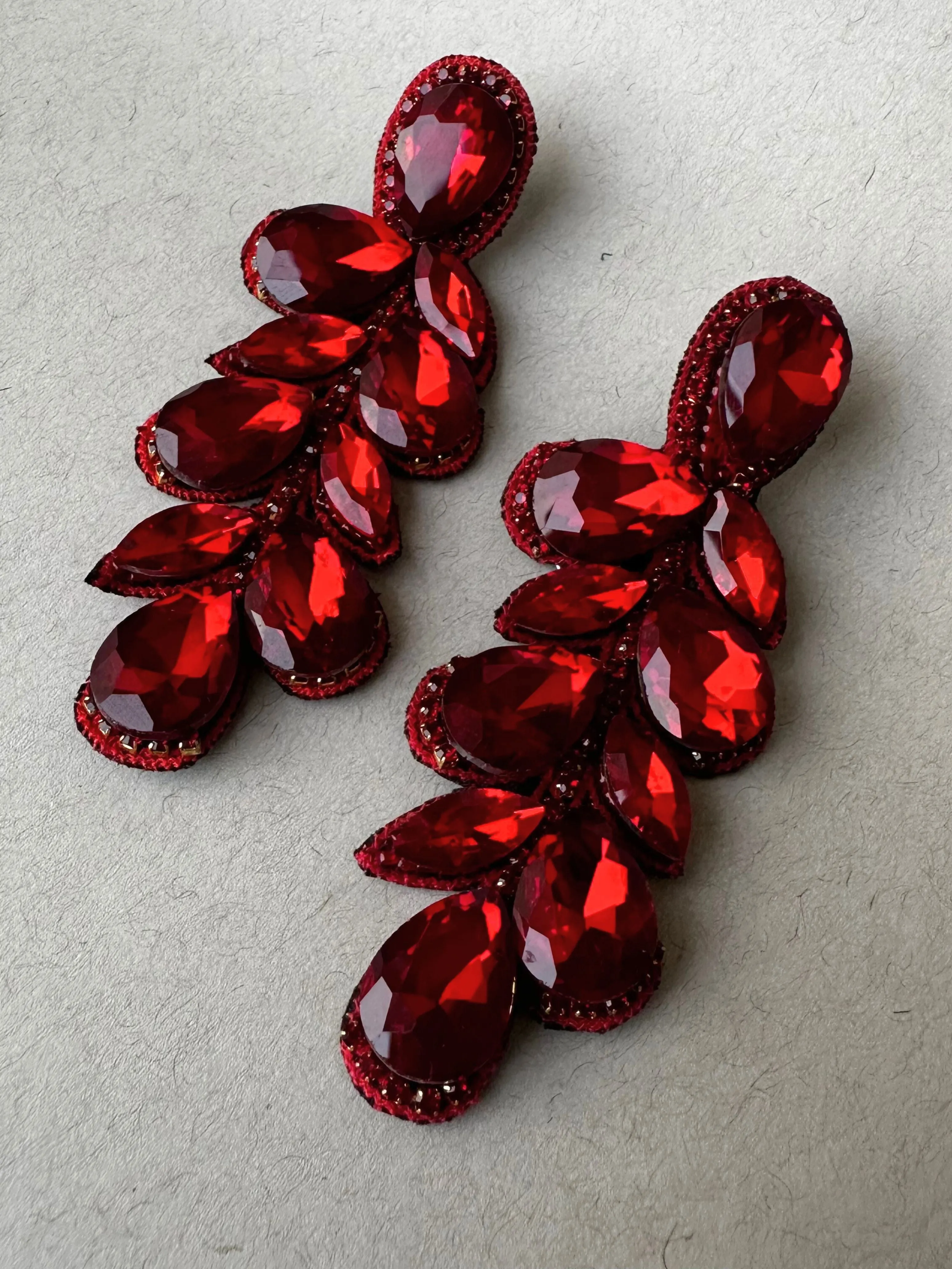 Stella Earrings - Red