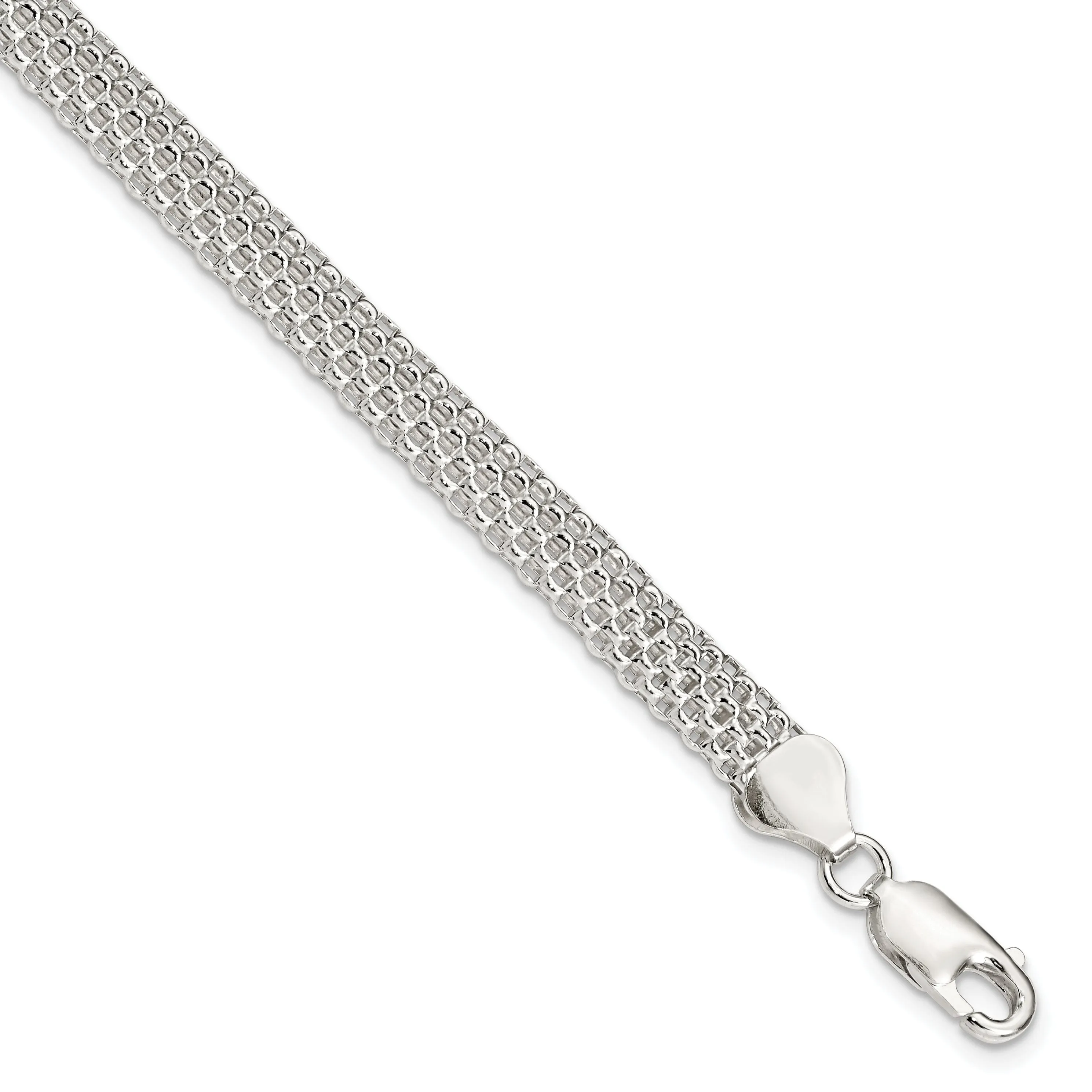 Sterling Silver 6MM Mesh Bracelet