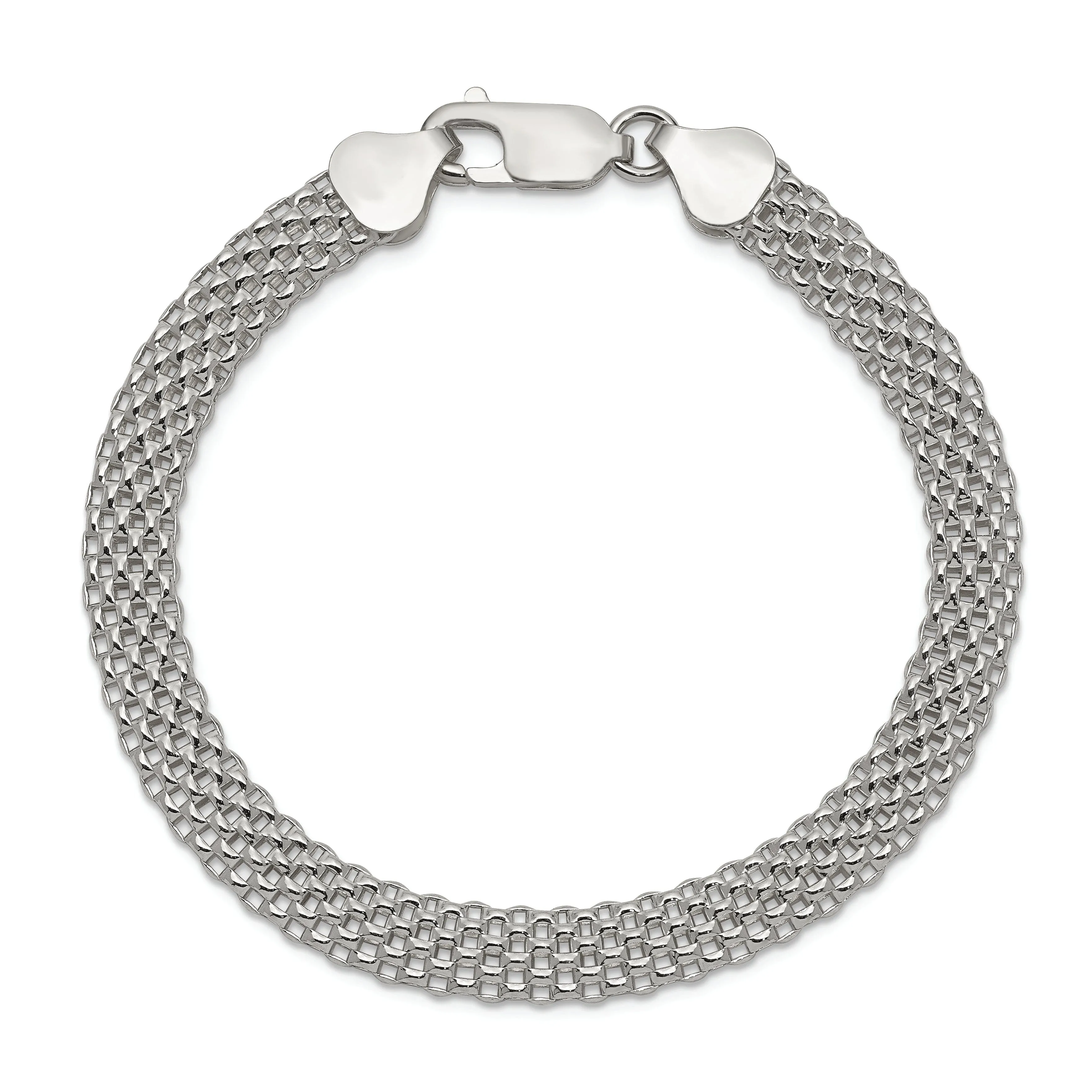 Sterling Silver 6MM Mesh Bracelet